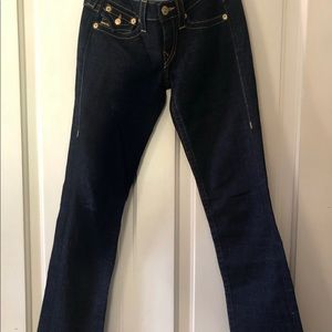 True religion size 27 gold sequin jeans